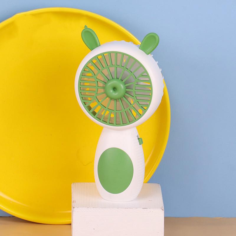Mini Cute Cartoon Portable Usb Rechargeable Handheld Fan зелёный