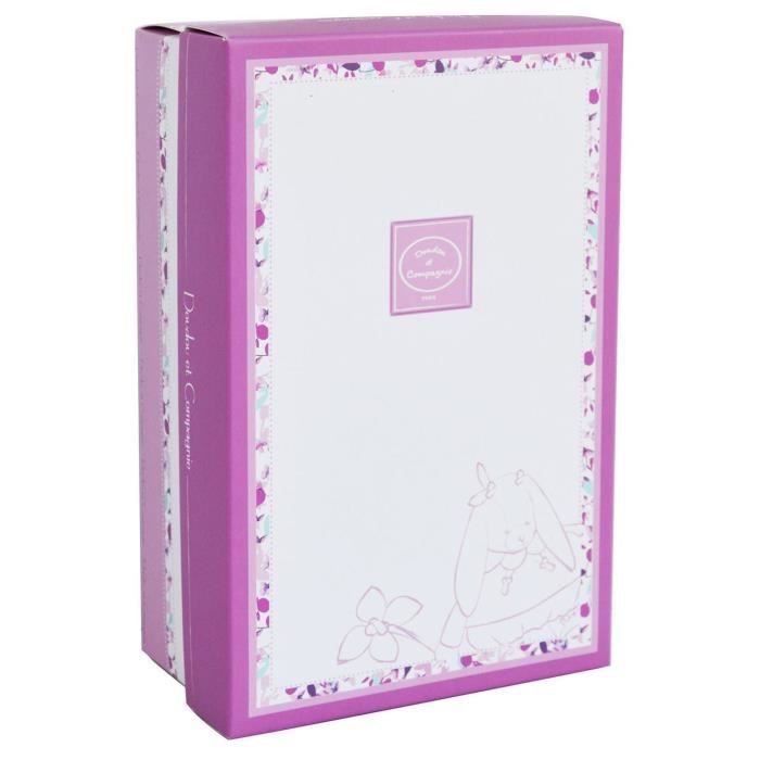 Hochet cerise le lapin - doudou et compagnie - collection génération doudou - rose - 19cm