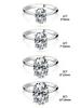 925 Silver Zirconia 1-3CT Gorgeous Shiny Oval Stone Ring For Women Engagement Wedding Luxury High Quality Fine Jewelry