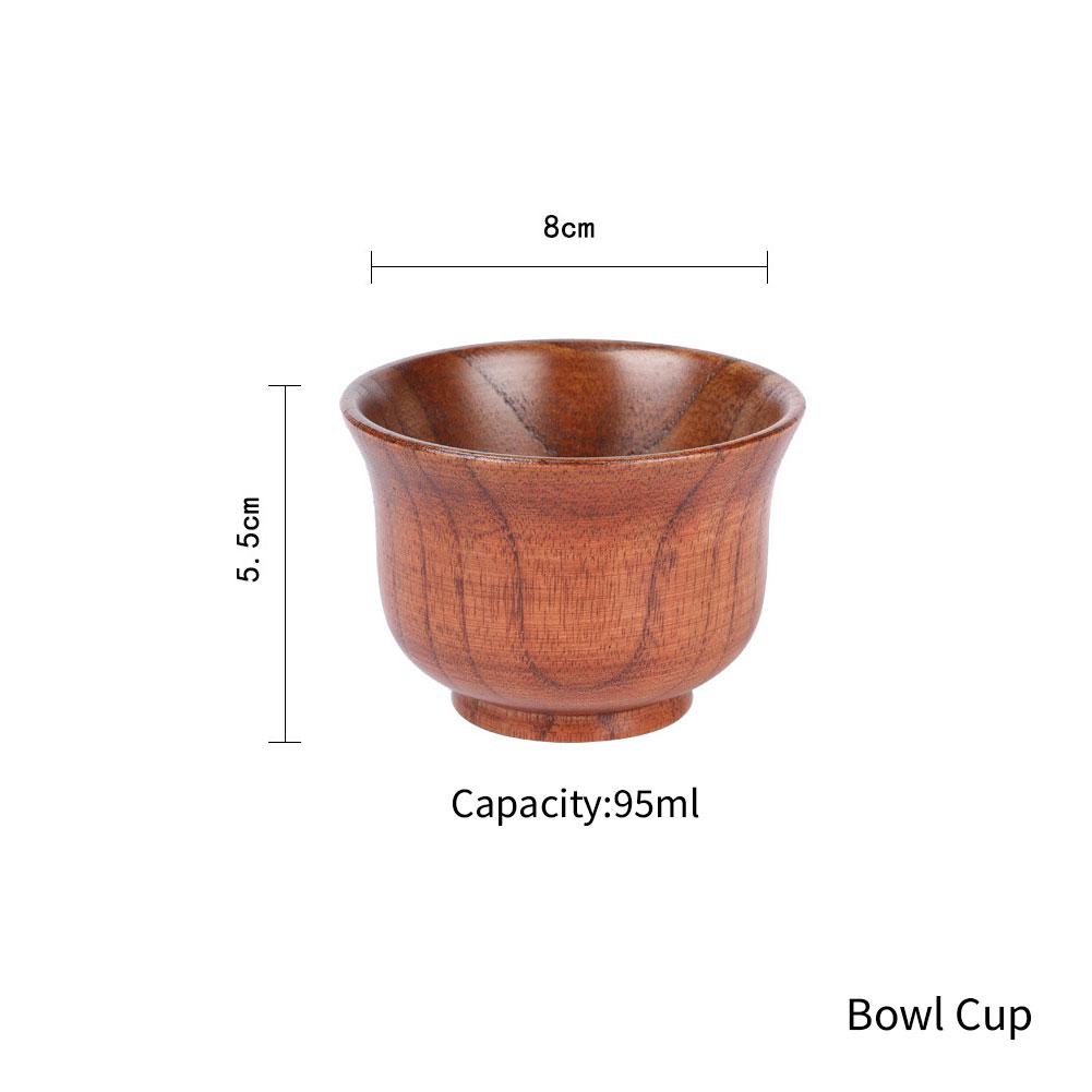 Jujube Wooden Handmade Water Coffee Mug Cup Tea Beer Juice Milk Mugs Drink Cups With Handle Coffee Beer Mug Retro Gift