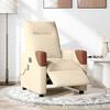 VidaXL Electric Massage Recliner Cream Fabric 3324002