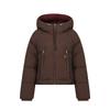 Women's Short Cotton-padded Twill Hooded Winter Jacket