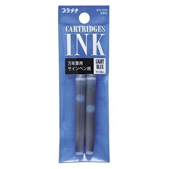

Platinum cartridge ink 2 bottles for fountain pens and pens light blue 3 felt-tip SPN-100A#57 [x pack]