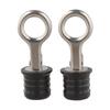 Boat and Lawn Roller Drain Stopper Seal with Stainless Steel and Rubber Construction 2 Pack for Effective Leak Prevention