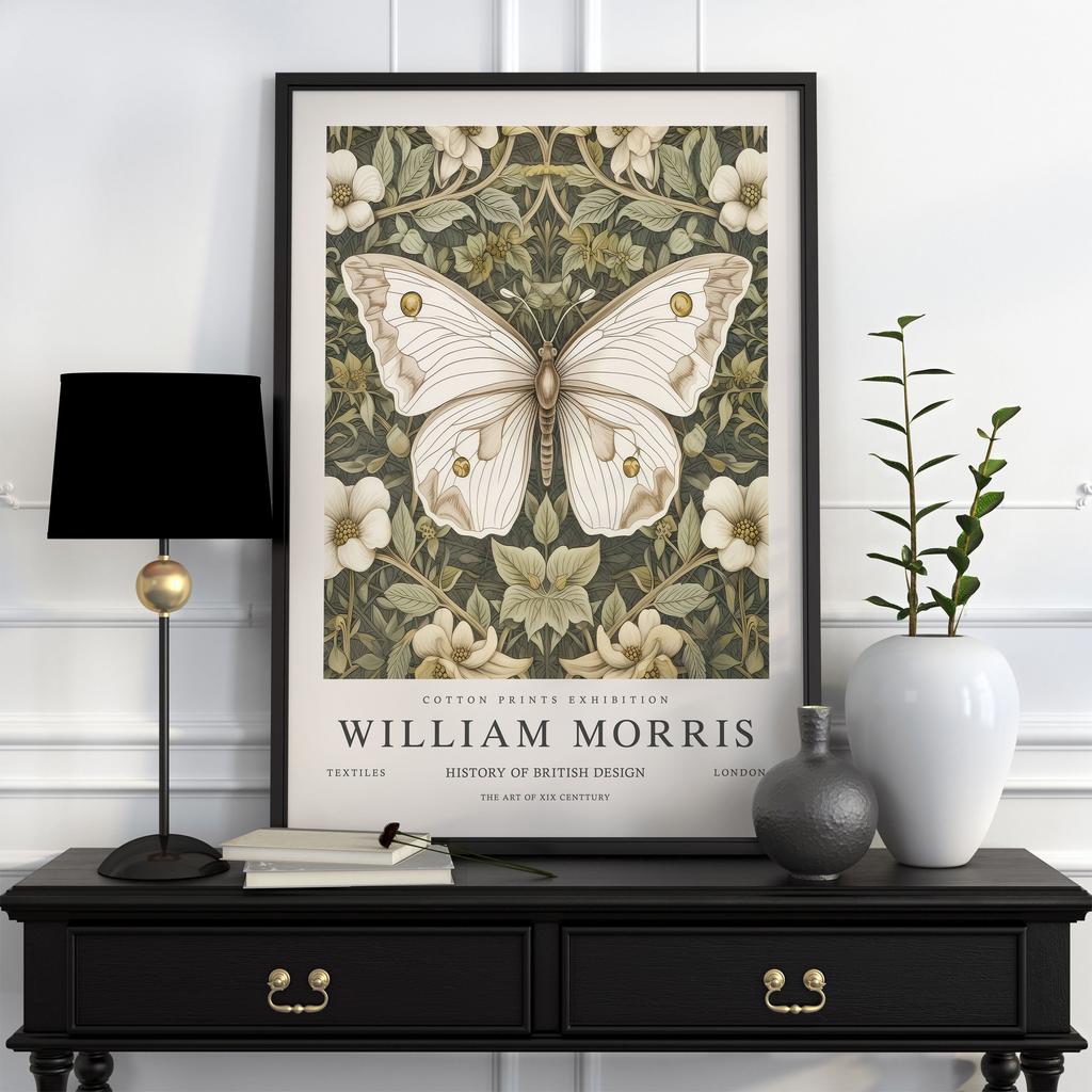 Neutral William Morris Poster Picture Botanical Animals Canvas Prints Vintage Wall Art Decorations for Living Room Exhibition