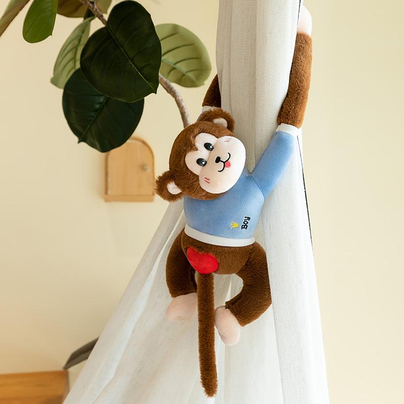 Cartoon Long-arm Monkey Plush Toy Doll Curtain Hanging Decoration Little Monkey Doll Doll Decoration Gift