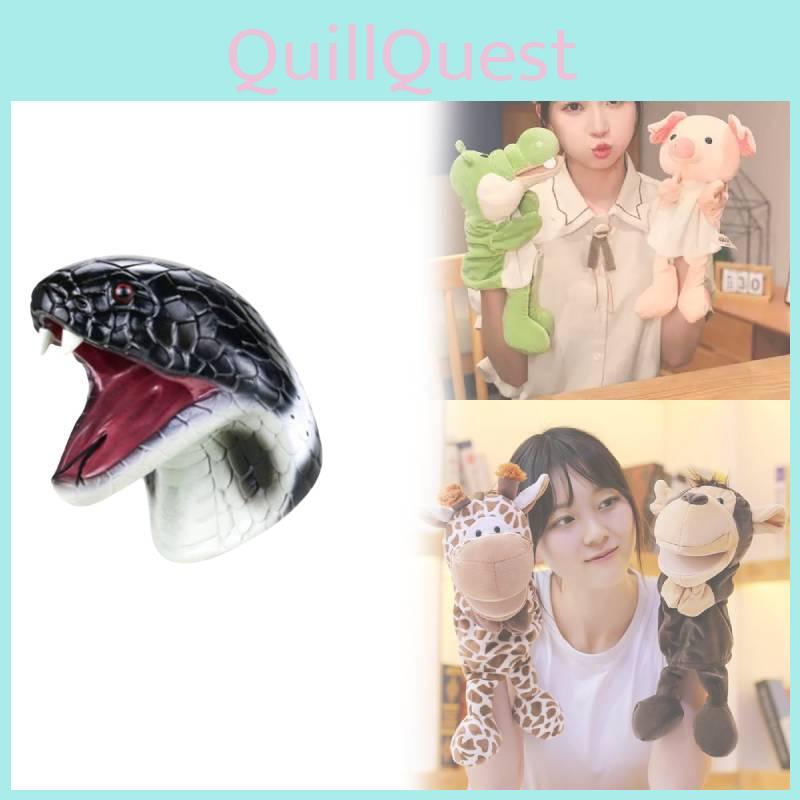 Animal Hand Puppet Toy With Realistic Snake Head For Kids Educational Play