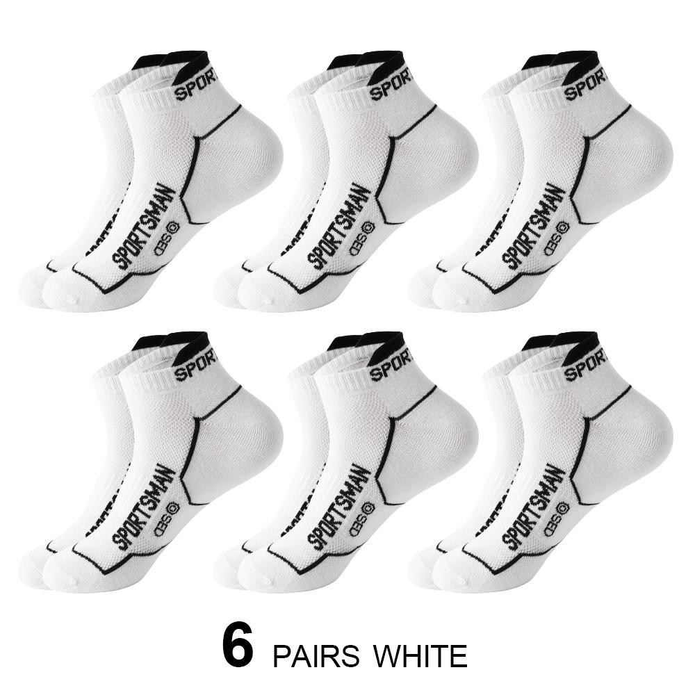 6 Pairs Mesh Socks Men's Summer Man Short Socks Breathable Ankle Socks Cotton Sports Socks Black Thin Cut Run Men Socks