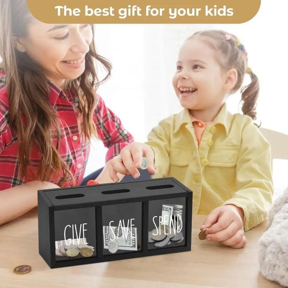 Wall-Mount Design Coin Piggy Bank Clearly Visualized Money Container Durable Saving Money Jar Home