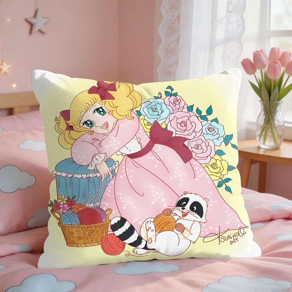 CCandy Candy Anime Cushion Cover Square Short Plush Pillow Case Living Room Sofa Home Decor Funda X