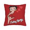 Cute Cartoon Girl BBetty Boops Square Pillow Cases Cushion Covers Creative Zippered Decor Pillowcover for Home xcm