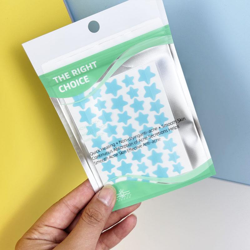 Star Pattern Hydrocolloid Acne Patches - Effective Healing and Casual Colored Design