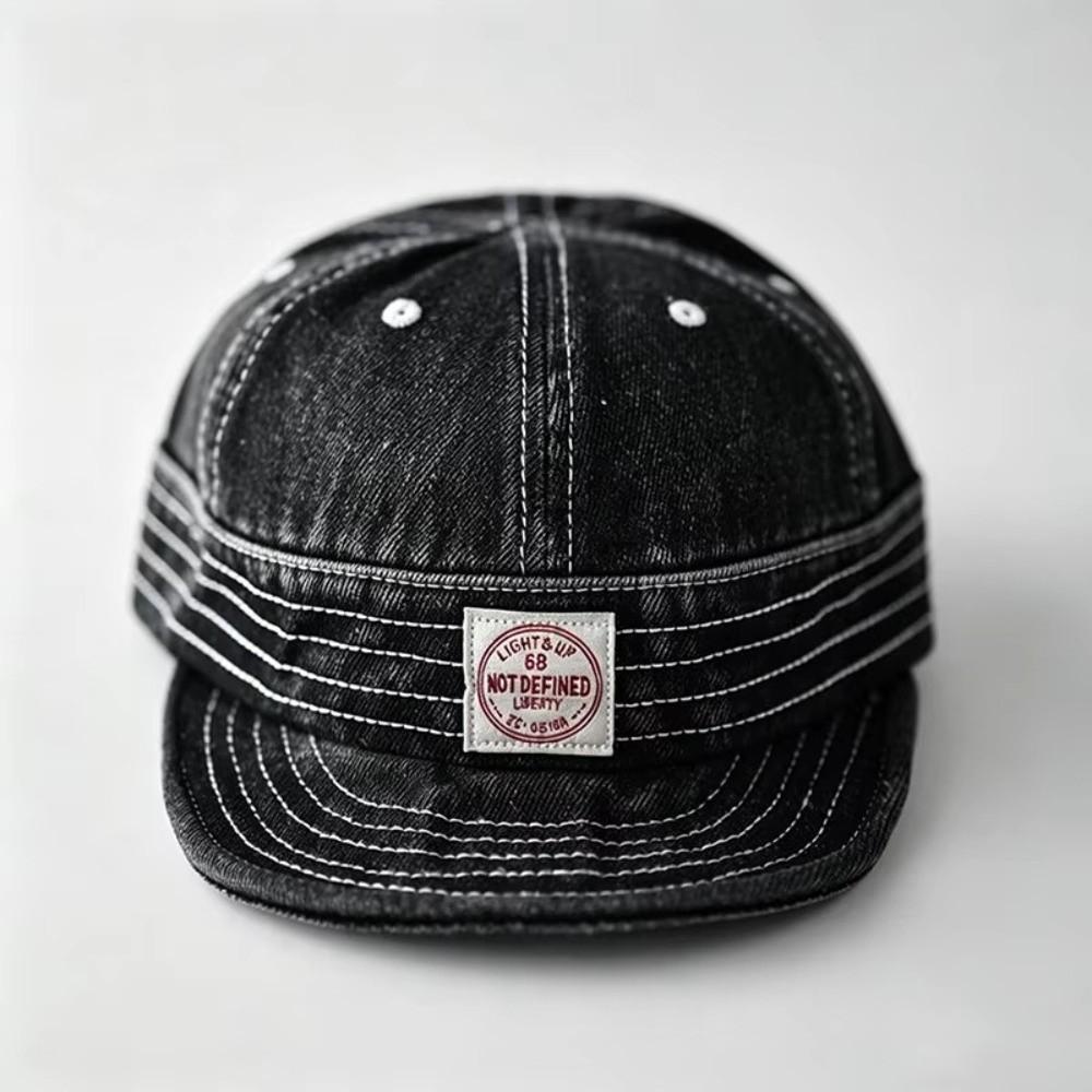 Washed Denim Denim Baseball Cap Vintage Sun Hat Casual Soft-Brimmed Hat for Men Women