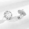 925 Sterling Silver Fashion Trend Zircon Pearl Stud Earrings Birthday Party Anniversary Gift
