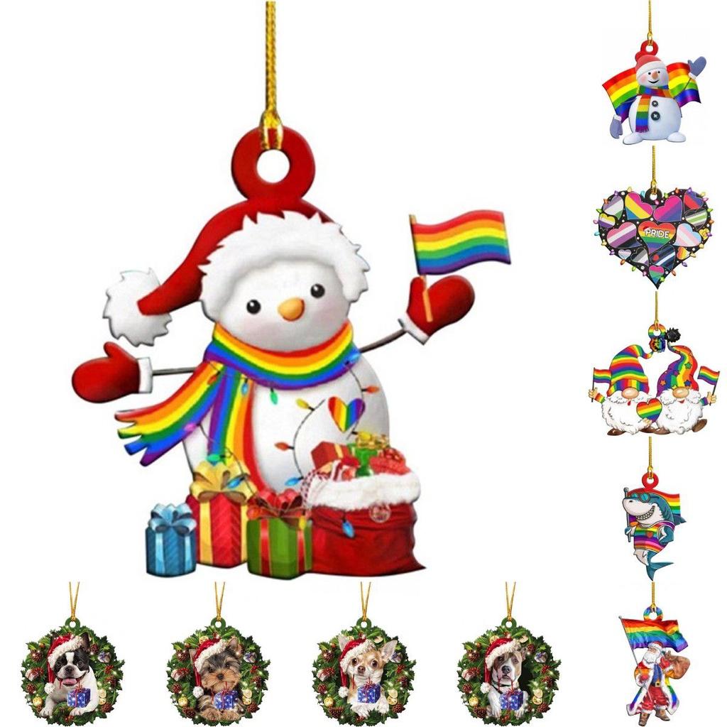 Tree Hanging Christmas Pendant Xmas Decor Ornaments Gift Santa Snowman Dog Gonk