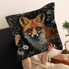Anime Fox Printed Cushion Cover Inches Farmhouse Decor Home Throw Pillow Covers for Couch Decorations