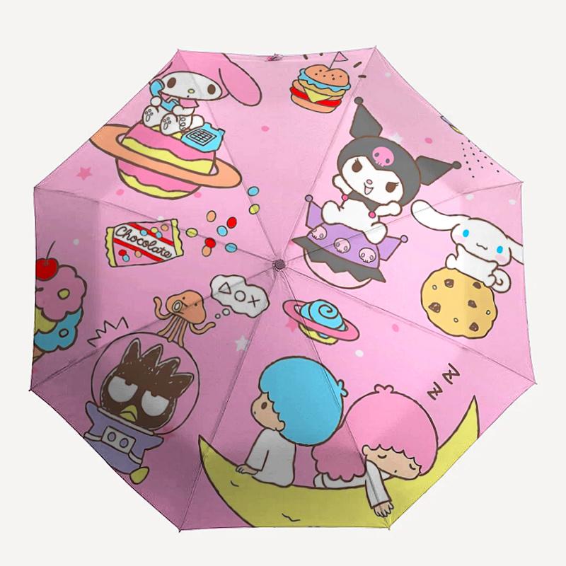 1pc Sanrio Characters Automatic Opening Folding Umbrella with 8-Rib Iron Frame - Perfect for Fans, Travelers, Everyday Use, and Festive Gifts!H006