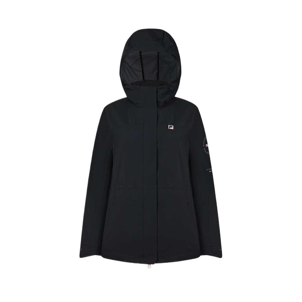 Fila Fitness Warm Lock Temperature Comfortable Skin-Friendly Hooded Down Jacket Women Outerwear Deep-Black A11W511902F-BK