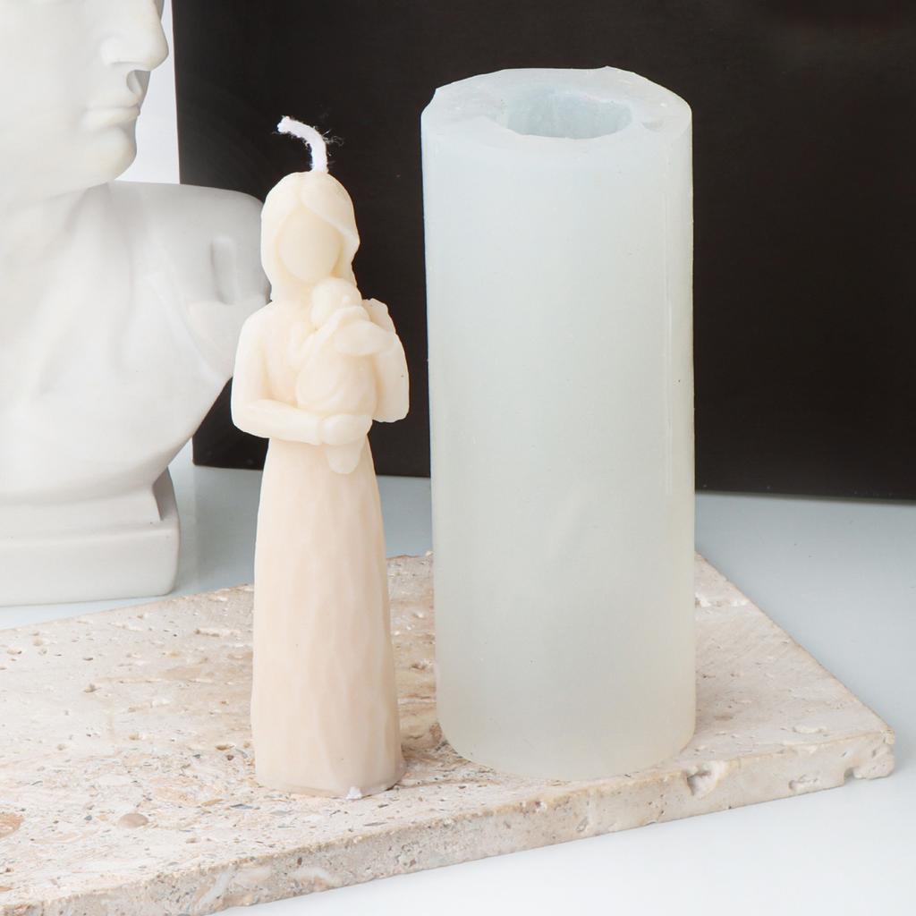 10.7*5.5cm Candle Mold Hug Baby Mother Candle Mold Silicone
