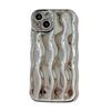Electroplated silver water ripple is suitable for iPhone14Pro max mobile phone case Apple 16 new 14/13 niche style 15