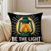 Be The Light Cushion Cover Double-Sided Plush Sofa Cushion Covers Organic Breathable Invisible Zipper