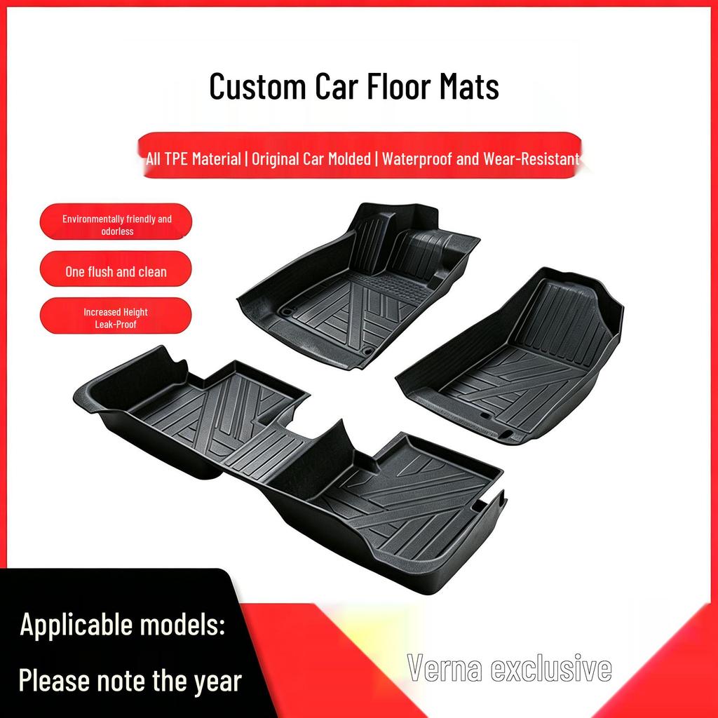 Beijing Hyundai Verna 10-20 TPE Double Layer Wear-Resistant Car Floor Mats