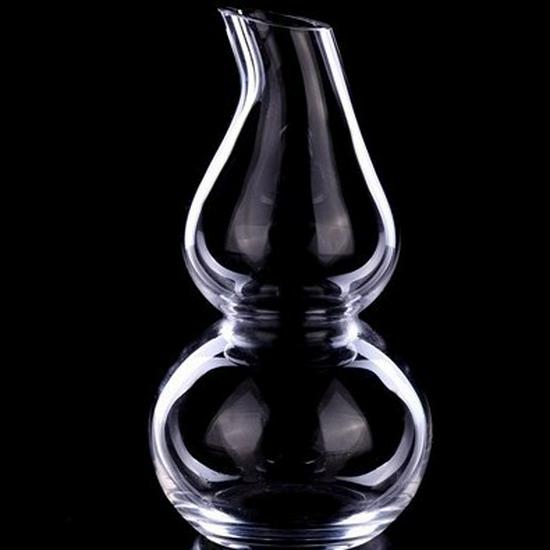 Artisan Hand-Blown Glass Gourd Decanter