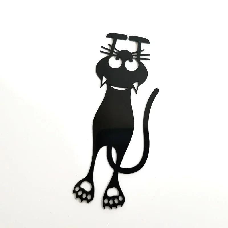 

1/5PCS 3D Stereo Kawaii Cat Bookmarks Hollow Animal for Girls Gift Reading Stationery Plastic Cute Student School Supplies
