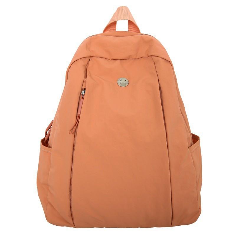 Backpack Women Simple Style Fashionable Nylon Outdoor Light Waterproof Travel Bag Large Capacity Schoolbag Junior High School Students