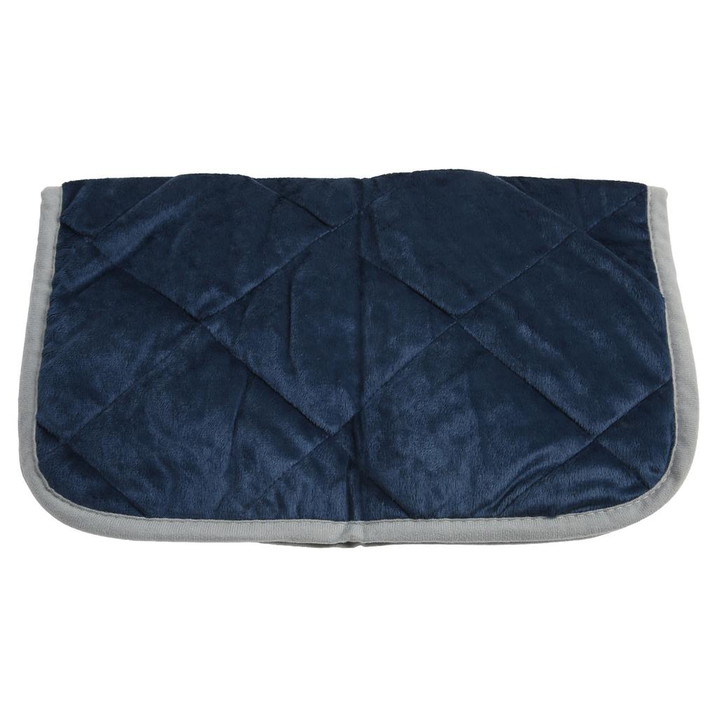 Pet Warm Pad Cat Heat Mat Dog Sleeping Bed Mat Cushion Skidproof for Home Winter Dark Blue with Grey Trimming L
