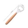 Portable Wooden Handle Stainless Steel Handheld Beer Bottle Opener Wine Opener Bar