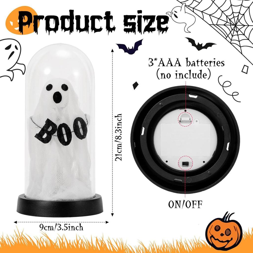 Halloween Light Tabletop Decoration Battery Operated Shaped Prop for Indoor Scene Setup