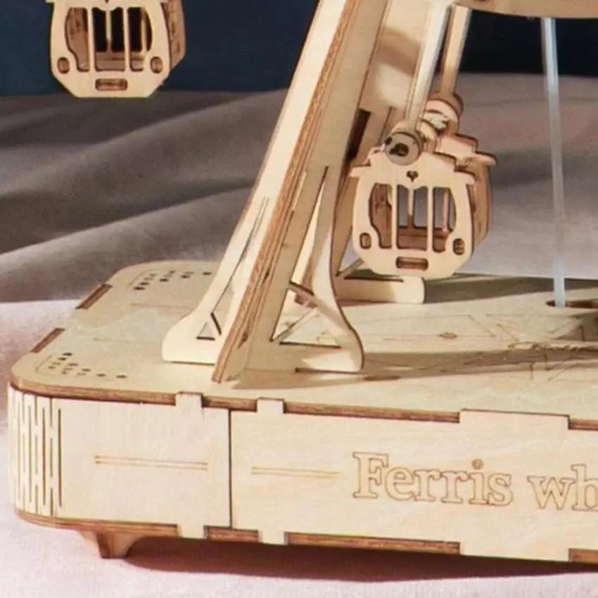 ROBOTIME Rolife Ferris Wheel 3D Wooden Puzzle Music Box TGN01