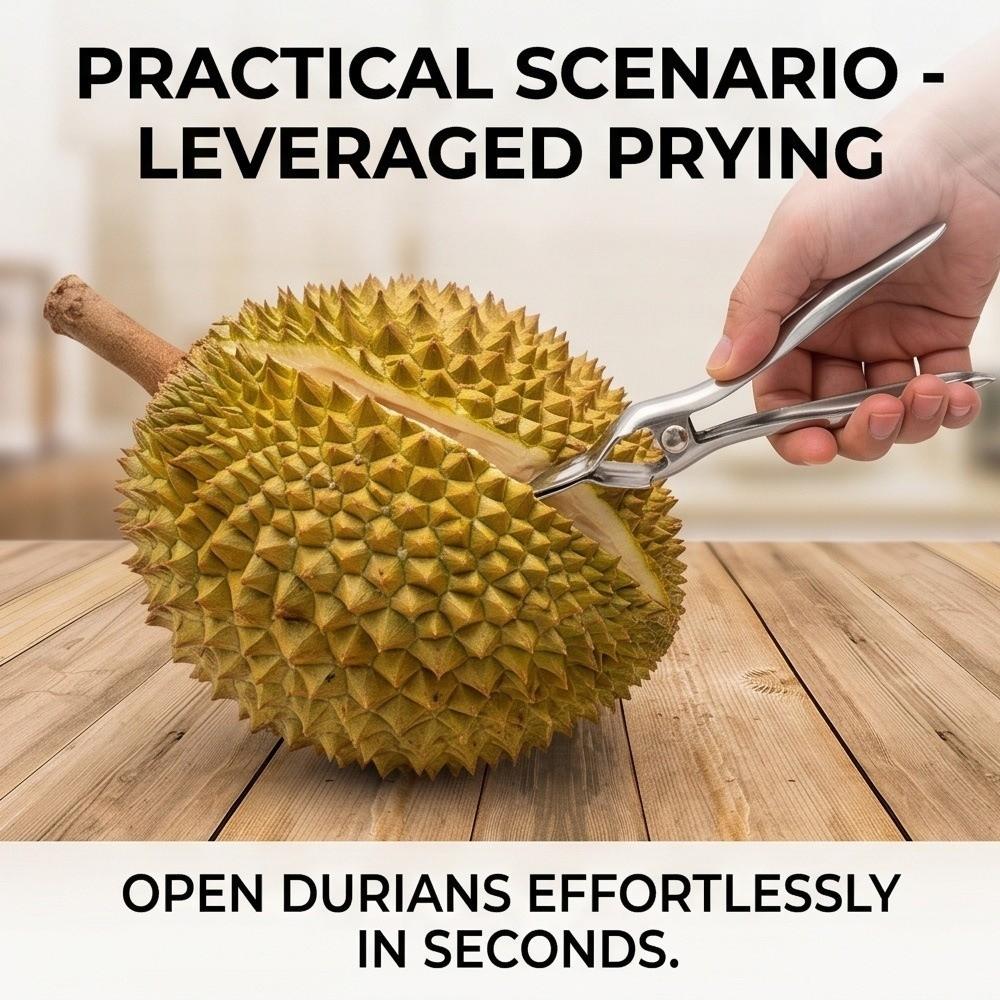 Effort-saving Durian Separator Tool Stainless Steel Fruit Splitter Durable Durian Opener Household