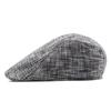 Hat Men's and Women's Autumn Stripes Contrasting Color Cap Cotton Short Brim Beret Hot-selling Forward Hat