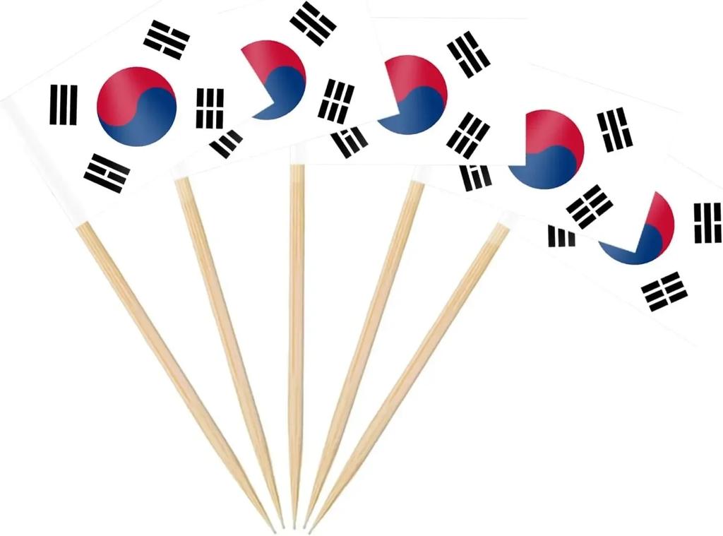 Thailand Toothpick Flags Picks, 100 Pcs Small Tiny Croatia Cupcake Toppers Stick Flags Double-sided for World Cup, National Day