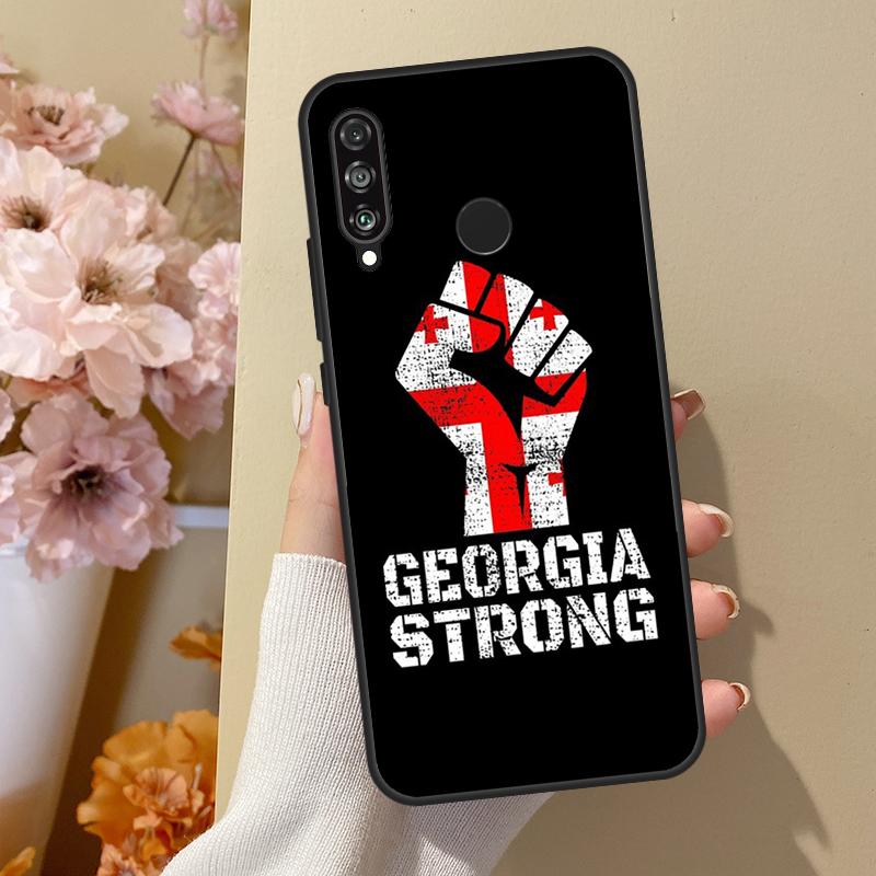 

Georgia Flag For Huawei Nova Y70 Y91 Y61 Y73 Y72 Y90 Y60 12s 12i 11i 8i 9 10 SE P40 Lite P30 P60 Pro Case Huawei P30 Lite