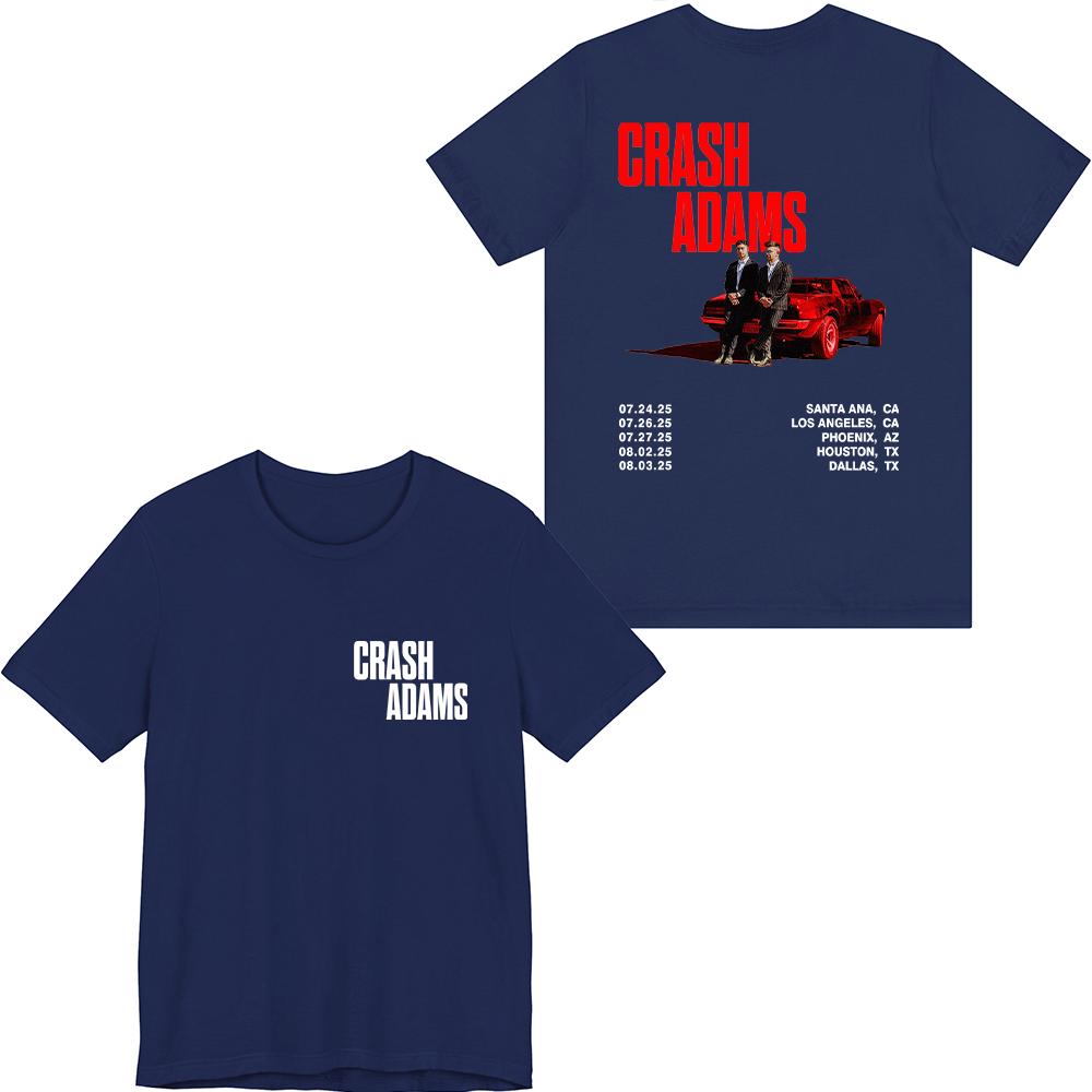 

Crash Adams Merch Tour 2025 Tshirt Unisex Women Casual Short Sleeve Graphic Tee 4XL