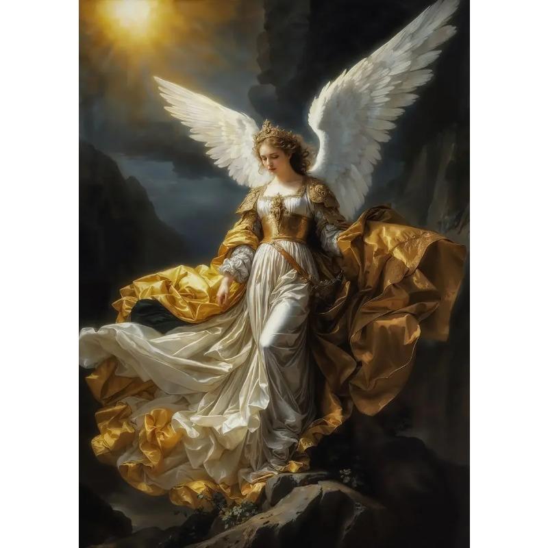 Nordic Religious Art Benevolent Portrait Of The Virgin Mary Archangel Canvas Painting Living Room Modern Aesthetics Home Decor
