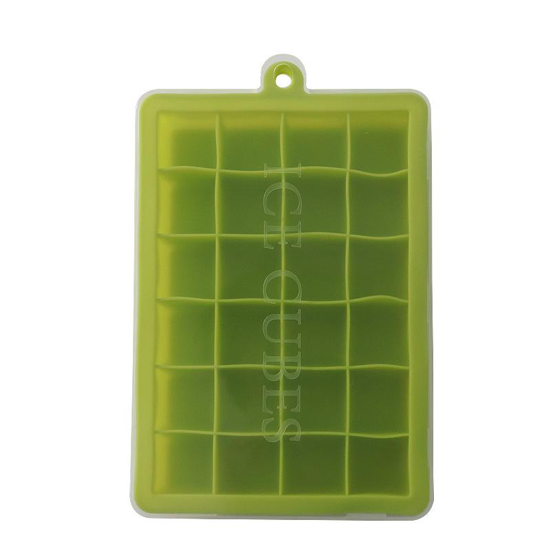 

Silicone 24-Cube Ice Tray Mold with Lid for Home Use