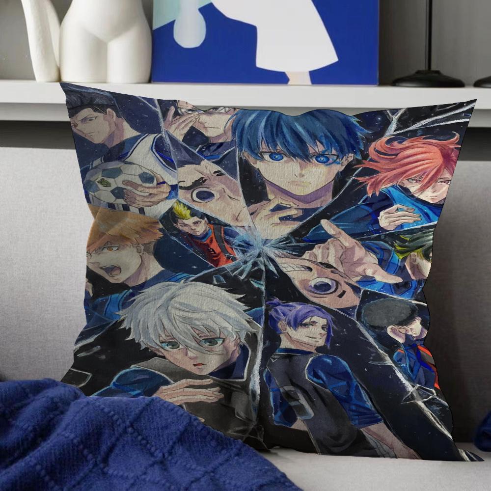 Blue Lock Anime Pillowcase Toon Gift Cushion Cover Bedroom Home Sofa Chair Seat Decor Pillow Case