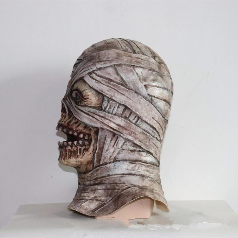 Halloween Horror Latex Mummy Headgear Ghost Mask Holiday Atmosphere Props