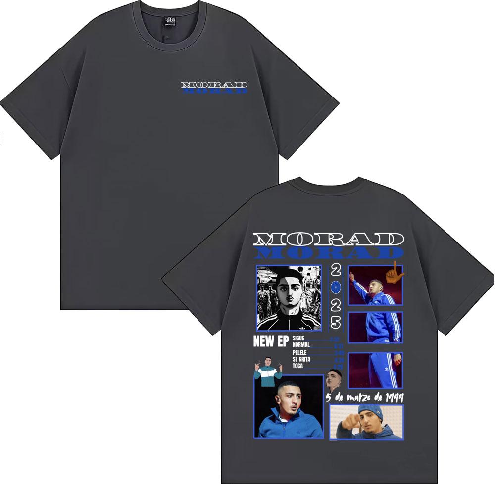 Rapper Morad MDLR 2025 Tour Graphic T Shirts Men's Fashion Hip Hop Pop Streetwear T-shirt Unisex Casual Cotton Oversized T Shirt