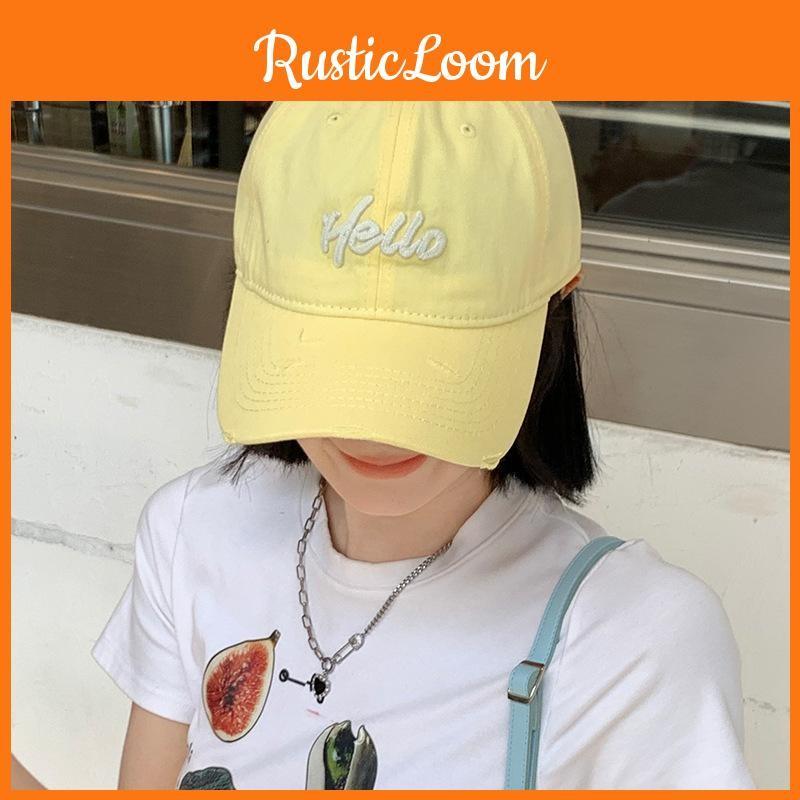 Cap Baseball Peaked Hat Alphabet Embroidery Pattern Uv Adjustable Protection