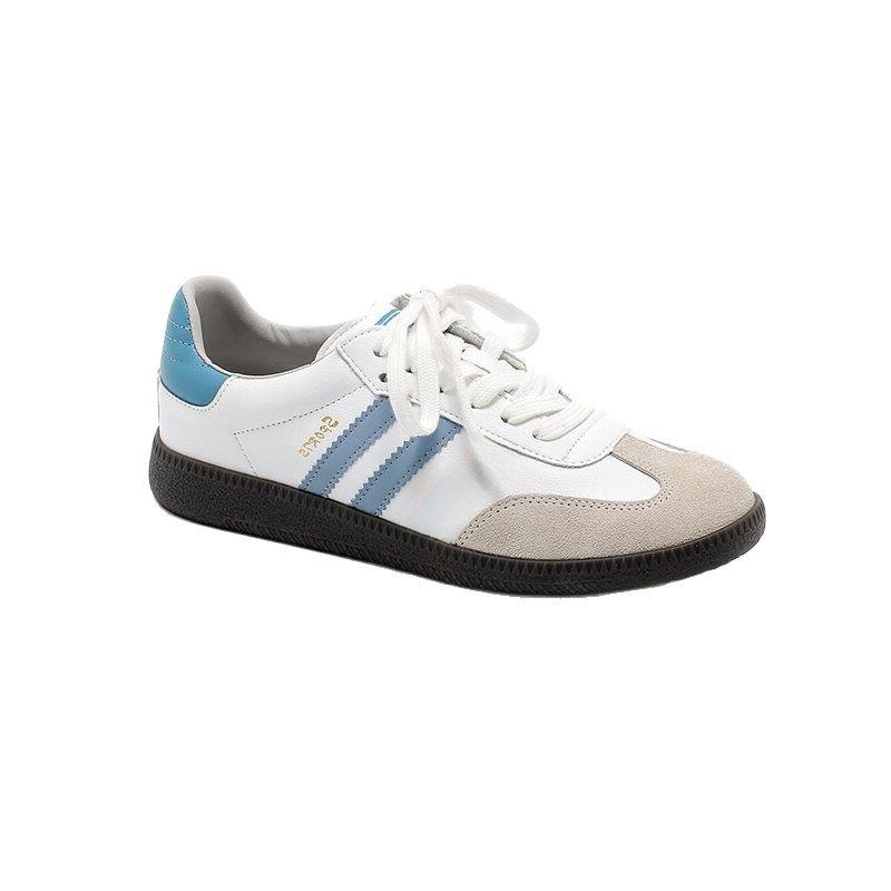 Retro leather German training shoes women's spring new versatile soft-soled casual sports shoes platform white shoes board shoes