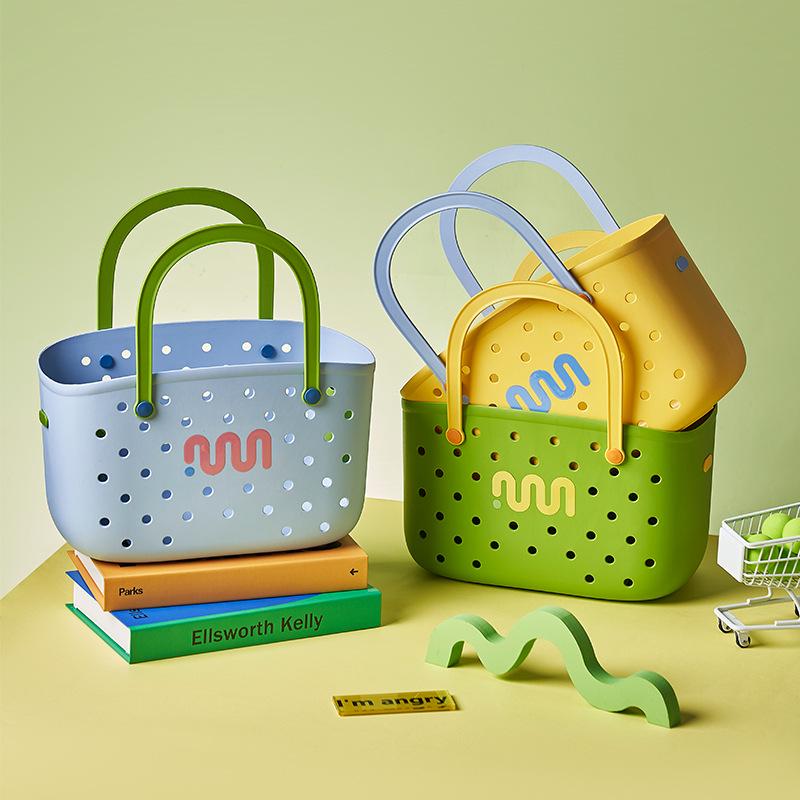 Dopamine Large Capacity Multifunctional Tote Basket - Portable, Cute, Ideal for Shopping and Outings.