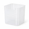 Frosted PP Refrigerator Door Storage Bin, 10 x10 x11cm, 1 / 2 / 3 Pieces