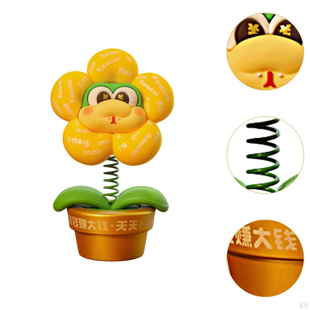 Cute Snake Year Flower Figurine