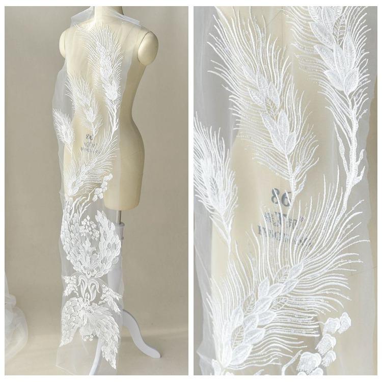 Weizenährenblume High-End Stickerei Spitze Accessoires, Handgefertigt DIY Hochzeitskleid Rock Spitze Accessoires