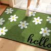 Small Chrysanthemum Carpet Cow Green Doormat Welcome Mat Outdoor Carpet Rug For Bedroom Living Room Carpet Washable Home